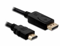 Delock Delock HDMI Anschlusskabel HDMI-A Stecker, DisplayPort Stecker 1 m Sch