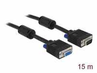 Delock 82568 - SVGA Verlängerungskabel Stecker zu Buchse 15 m HDMI-Kabel, VGA,...