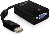 Delock 61848 Videokabel-Adapter 0,125 m VGA (D-Sub) DisplayPort Schwarz...