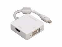 Hama 3in1 Mini DisplayPort Adapter Kabel Weiß Video-Adapter Mini Displayport,...