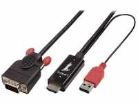 Lindy Kabel HDMI an VGA 3m HDMI-Kabel, (3.00 cm)