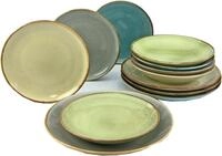 CreaTable Tafelservice Geschirr-Set NATURE COLLECTION (12-tlg), 4 Personen,
