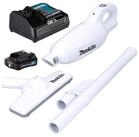 Makita Akku-Handstaubsauger CL 108 FDSAW Akku Staubsauger 12 V 0,6 L wei&szlig; + 1x...