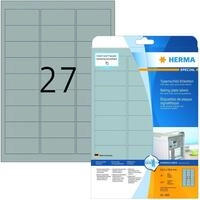HERMA Etiketten Etiketten Folie Typenschild silber 63,5x29,6mm Special A4 LaserCopy