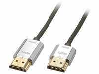 Lindy LINDY Slim HDMI High Speed A/A Kabel mit Chip, 3m mit Ethernet HDMI-Kabel