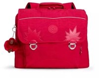 KIPLING Schulrucksack INIKO, mittelgro&szlig;e Schultasche, True Pink (pink),