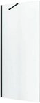 Sanotechnik Duschwand Elite Black, Einscheibensicherheitsglas, BxH: 79,5 x 195 cm,