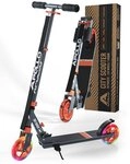 Apollo Cityroller Skyracer LED City Scooter Kinder, Tretroller mit Federung,