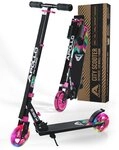 Apollo Cityroller Skyracer LED City Scooter Kinder, Tretroller mit Federung,