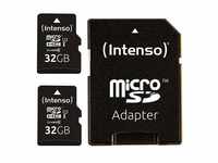 Intenso microSDHC 32GB Doppelpack Speicherkarte UHS-1, bis zu 45 MB/s...