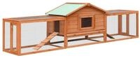 vidaXL Kleintierstall, Kaninchenstall 310x70x87 cm Kiefernholz & Tannenholz