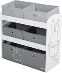 roba&reg; Kinderregal miffy&reg;, grau, inklusive 5 Stoffboxen in 2 Gr&ouml;&szlig;en