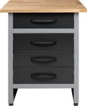 ONDIS24 Werkbank Bernd, (Set), h&ouml;henverstellbar, 4 Schubladen, ca. 60x60x85 cm
