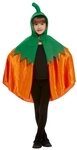 Smiffys Kost&uuml;m Niedlicher K&uuml;rbis-Umhang f&uuml;r Kinder Halloween-Cape orange-gr&uuml;n