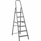 ALPFA Trittleiter Aluminium-Haushaltsleiter 6 Stufen