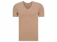 OLYMP T-Shirt mittel-braun Modern fit (1-tlg)