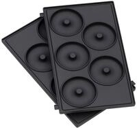 WMF Donutplatten LONO, Schwarz, 23 x 14 cm, Antihaftbeschichtet, Aluminiumguss, (Set,