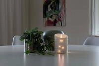 KONSTSMIDE LED-Kerze Weihnachtsdeko (1-tlg), LED Echtwachskerze, wei&szlig;, mit 3D Flamme