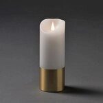 KONSTSMIDE LED-Kerze Weihnachtsdeko (1-tlg), LED Echtwachskerze, wei&szlig;, mit