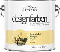 SCH&Ouml;NER WOHNEN FARBE Wand- und Deckenfarbe Freundliches Goldgelb Nr. 11,...