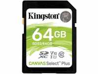 Kingston Canvas Select Plus SD 64GB Speicherkarte (64 GB, UHS-I Class 10, 100...