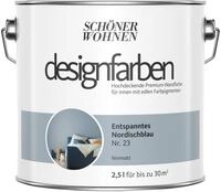 SCH&Ouml;NER WOHNEN FARBE Wand- und Deckenfarbe Entspanntes Nordischblau Nr. 23,...