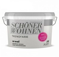 SCH&Ouml;NER WOHNEN FARBE Wandfarbe SW Trend Wandfarbe matt 1,0L Wool 9517