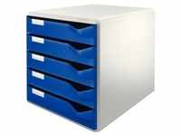 Leitz Schubladenbox Post-Set mit 5 Schubladen DIN A4 blau