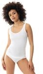 Tanktop MEY "Noblesse", Damen, Gr. 46, wei&szlig;, Feinripp, Obermaterial: 100% Baumwolle,