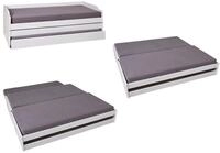 Inter Link Funktionsbett aus Massivholz in Weiss (BxHxT: 97x65x209 cm)
