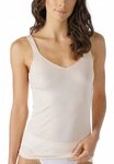 Mey Tanktop Noblesse schmale Passform, breite Tr&auml;ger, tiefer V-Ausschnitt