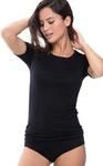 T-Shirt MEY "Noblesse", Damen, Gr. 38, schwarz, Feinripp, Obermaterial: 100%