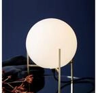 Nordlux Tischleuchte, Mundgeblasenes Opalglas, Messing-Optik, IP20, nicht...