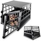 Juskys Tierreisebox Alu-Hundetransportbox in 4 versch. Gr&ouml;&szlig;en: M, L, L-X, XL, Auto