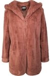 URBAN CLASSICS Wintermantel Urban Classics Damen Ladies Hooded Teddy Coat