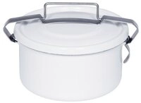 Riess Vorratsdose Classic Weiss, Emaille, Classic Wei&szlig; runde Dichtungsdose 1,0 L -