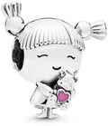 Pandora Bead Charm Girl with Pigtails