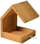 LUXUS-VOGELHAUS Futterhaus Vogelhaus "Bauhaus III", Eiche, natur