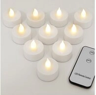 monzana LED-Kerze, +300H elektrisch flackernd Fernbedienung Batterien 10xTeelichter