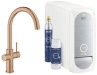 Grohe K&uuml;chenarmatur Blue Home C-Auslauf Starter Kit, warm sunset geb&uuml;rstet
