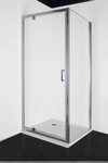 Sanotechnik Duschwand Elite Chrom, Einscheibensicherheitsglas, BxH: 90 x 195 cm,