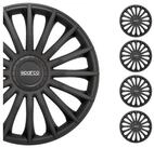 OMAC Radkappen Sparco 14 Zoll Roma Silber Grau 4tlg, (4-St) Einfache Installation,