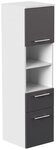 Magnolia Home H&auml;ngeschrank Hochschrank SANTINI 135cm weiss matt mit Fronten in