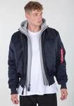 Bomberjacke ALPHA INDUSTRIES "MA-1 D-TEC", Herren, Gr. M, rep. blau, Web,