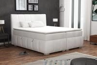Fun M&ouml;bel Boxbett Schlafzimmerbett VINCENZA in Kunstleder Wei&szlig; (inkl. Bettkasten,