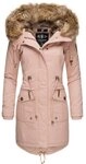 Navahoo Wintermantel Rosinchen stylischer Damen Winter Baumwollparka mit Kunstfell