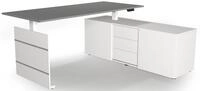 KERKMANN Schreibtisch Sitz-/Stehtisch Move 3 180x80x72-120 mit Sideboard grafit