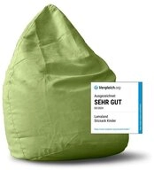 Lumaland Sitzsack Luxury XL PLUS Sitzsack, Microvelours Beanbag extra weich & robust