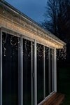 KONSTSMIDE LED-Lichtervorhang, 96-flammig, LED Eisregen Lichtervorhang, 96
