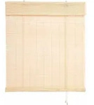 Seitenzugrollo Bambus, Liedeco, Lichtschutz, verschraubt, Bambusrollo beige 90 cm x